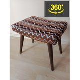 Barermo 360 Derece Döner Puf / Döner Sandalye / Döner Bench / Makyaj Masası Sandalyesi / Dresuar Pufu - Kahve
