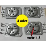 BARERMO 4 Adet Metal Sehpa Ve Ahşap Ayak Bağlantı Aparatı Açılı A