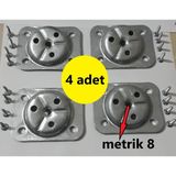 Barermo 4 Adet Metal Sehpa Ve Ahşap Ayak Bağlantı Aparatı Açılı Ayak Aparatı Zigon Sehpa Masa Koltuk Puf