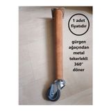 BARERMO 42 Cm Ahşap Tekerlekli Sehpa Ayağı, Tekerlekli Ayak, sehpa,