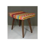 BARERMO Kilim Kavisli Puf Bench, Puf Sandalye, Oturak, Tabure, Makyaj Masası Sandalyesi, Dresuar Pufu