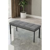 Baresmu Aren Bench Puf – Çımalı Oturma Bankı 105X40 cm | Modern Bench Puf Siyah Metal Ayaklı Çımalı - 105 x 45 - Antrasit