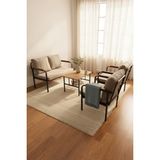 Baresmu Barbah Metal Bahçe Oturma Grubu 2+1+1 Balkon Seti | Minderli Koltuk Takımı | Bahçe & Teras Mobilyası - Cappuccino
