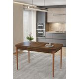 Baresmu Barmas Mutfak Masası 70X110CM Sunta Lam Tabla | Ahşap Ayak | Modern Mutfak/salon/yemek Masası - Barok - 70 x 110 cm