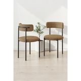 Baresmu Tedbar Sandalye 6 Kişilik - Teddy Sandalye Modern Tasarım - Cappuccino