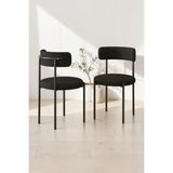 Baresmu Tedbar Sandalye 6 Kişilik - Teddy Sandalye Modern Tasarım - Siyah