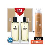 Bargello 108 EDP 2x50 ml Kadın Parfüm + Floral 150 ml Deodorant