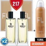 Bargello 217 EDP 2x50 ml Kadın Parfüm + Floral 150 ml Deodorant