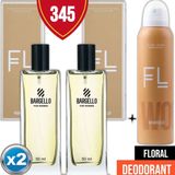 Bargello 345 EDP 2x50 ml Kadın Parfüm + Floral 150 ml Deodorant