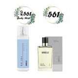 Bargello 561 Erkek Parfüm Fresh 50 ML EDP + No 561 Erkek Body Mist Vücut Spreyi 210 ML Parfüm Seti