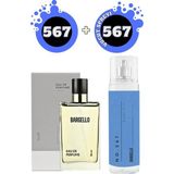 Bargello 567 Fresh Erkek Parfüm 50ML Edp + NO:567 Fresh Vücut Spreyi 210ML - 50 ml - Şeffaf