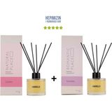 Bargello Çiçeksi Natural Place + Yasemin Romantic Place Dekoratif Ortam Kokusu 120 ml - Bambu Çubuklu