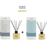 Bargello Sümbül Amber Iconic Place + Okaliptus Paçuli Magical Place Dekoratif Ortam Kokusu 120 ml - Bambu Çubuklu