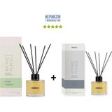 Bargello Yeşil Çay Relax Place + Sümbül Amber Iconic Place Dekoratif Ortam Kokusu 120 ml - Bambu Çubuklu