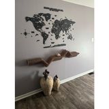 Barida Lumion Modern Duvar Rafı Tv Ünitesi,ahşap Raf Özel Tasarım,lüks Modern Dekorasyon - Teak - 18x42x120