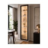 Barida Sanat %100 MDF Cam Kapaklı Neon Ledli Gümüşlük Modern Vitrin 200x40x25