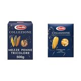 Barilla 500 gr Mezze Penne Tricolore Üç Renkli Kalem Makarna + 500 gr Castellane Makarna