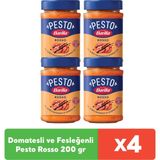 Barilla Domatesli ve Fesleğenli/pesto Rosso 200 G x 4 Adet - 200 gr