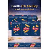Barilla Makarna Seti 8X500G (4 Kg) Aile Boy Avantaj Paketi – En Çok Tercih Edilen Çeşitler - 500 gr