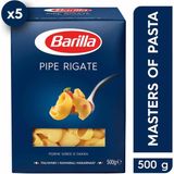 Barilla Pipe Rigate Mantı Makarna 500 Gr X 5 Adet