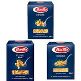 Barilla Pipette (Bukle) Makarna 500 Gr+Barilla Fusilli Burgu Makarna 500 G+Barilla Arpa Şehriye (Risoni) 500 Gr++