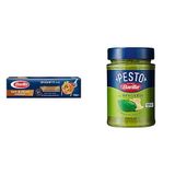 Barilla Tam Buğday Spagetti (Integrale Spaghetti) Makarna No.5 400 g. ve Barilla Fesleğenli Pesto (Pesto Genovese) Makarna Sosu 190 g.