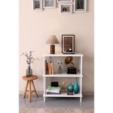 BARIN DESIGN 3 Raflı Çevir Tak Beyaz Telli Metal Gövdeli Çok Amaçlı Salon Rafı ve Kitaplık Salon Organizeri