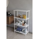 BARIN DESIGN 4 Katlı Çevir Kur Metal Gövdeli Banyo Rafı | Çok Amaçlı Düzenleyici | Organizer Stand Banyo Dolabı