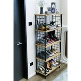 Barin Design 5 Raflı Telli Çevir Kur Çok Amaçlı Ayakkabılık ve Düzenleyici Raf Ünitesi Antre, Banyo, Balkon, Ofis - Atlantik Çam