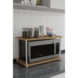 Barin Design Çevir Kur Mutfak Tezgah Üstü Mikrodalga Rafı Beyaz Demir Organizer Stand Baharatlık Raf Sistemleri