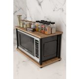 BARIN DESIGN Çevir Kur Mutfak Tezgah Üstü Mikrodalga Rafı Çok Amaçlı Organizer Stand Baharatlık Raf Sistemleri