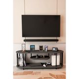 Barin Design Modern Tv Ünitesi Ahşap Raflı 2 Katlı Televizyon Sehpası Minimalist,dayanıklı, Fonksiyonel Tv Standı - Antrasit