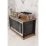 Barin Design Mutfak Tezgah Üstü Mikrodalga Rafı Çok Amaçlı Düzenleyici Organizer Stand Raf Sistemleri Baharatlık - Atlantik Çam