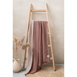 Barine Cocoon 4 Katlı Müslin Koltuk Şalı, Battaniye Tarçın - Turuncu - 130 x 170 cm