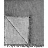 Barine Cocoon Koyu Gri Pamuklu 4 Katlı Müslin Yatak Örtüsü Pike 200 x 220 cm - Koyu Gri - Açık Gri - Standart