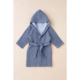 Barine Cocoon Pamuk Muslin Çocuk Bornozu Lacivert - İndigo - 24 - 36 Ay
