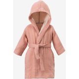 Barine Cocoon Pamuk Muslin Çocuk Bornozu Şeftali Pembesi - Yavruağzı - 3 - 4 Yaş