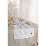 Barine Keten Runner Beyaz - 45 x 250 cm