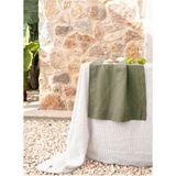 Barine Keten Runner Haki - 45 x 250 cm