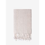 Barine Linen Herringbone Keten Koltuk Şalı Naturel 130 x 170 - 130 x 170 cm