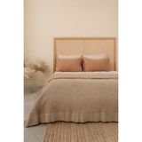 Barine Pergamon Yünlü Dokulu Yatak Örtüsü Deve Tüyü - 200 x 220 cm - Camel