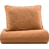 Barine Serenity Taba Rengi Keten Kapitoneli King Size Yatak Örtüsü Takımı 240 x 260 cm - Standart