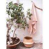 Barine Stone Taşlama Yıkamalı Gofre Koltuk Şalı, Battaniye Toz Pembe - Açık Pembe - 140 x 170 cm