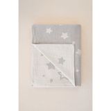 Barine Twinkle Star Yıldız Jakarlı Çocuk ve Bebek Battaniyesi 130x170 cm Gri - 130 x 170 cm