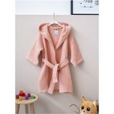 Barine Waffle Pike Dokulu Bebek ve Çocuk Bornozu Pembe - 2 - 3 Yaş