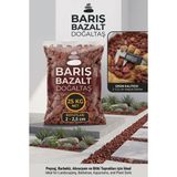Barış Bazalt Doğal Volkanik Taş Kırığı - Lav Taşı 2-2,5 cm - 25 KG | Bahçe ve Peyzaj, Akvaryum Uyumlu, Teraryum Taşı, Dekoratif Kırmızı Taş, Saksı Toprağı için