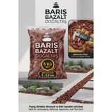 Barış Bazalt Doğal Volkanik Taş Kırığı - Lav Taşı 2-2,5 cm - 5 KG | Bahçe ve Peyzaj, Akvaryum Uyumlu, Teraryum Taşı, Dekoratif Kırmızı Taş, Saksı Toprağı için
