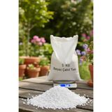 Barış Bazalt Doğaltaş Beyaz Çakıl Taşı 5 KG Vazo Saksı Bahçe | Doğal Taş, Dekoratif, Bahçe & Saksı Uyumlu, 5 KG Paket, Beyaz Renk