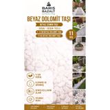 Barış bazalt doğaltaş Doğal Dolomit Taşı 1-2 cm 11 KG Dekoratif Bahçe Taşı Saksı Teraryum Akvaryum Taşı Beyaz Taş