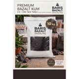 Barış Bazalt Doğaltaş Premium Siyah Bazalt Kum 10 kg, 0.8-1 mm | Akvaryum Kumu, İnce Taneli, Doğal & Dayanıklı, Bitki Gelişimini Destekler, Yumuşak Köşeli